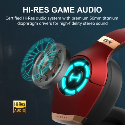 HECATE by Edifier GX Hi-Res Wired Gaming Headphones with Microphone - ENC Noise Cancelling - 50mm Driver