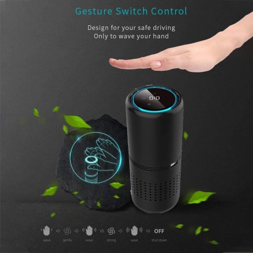 ISTAR Car Air Purifier Air Portable Air Ionizer Remove Dust for Home Reduce Odor and Allergies from Mold, Smoke, Dust, Pollen and Pet Dander Black