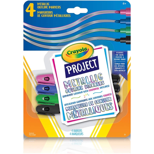 CRAYOLA  Project Metallic Outline Markers - Set Of 4