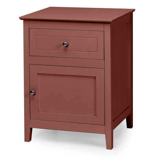 Costway 2PCS Nightstand with Drawer Accent Side End Table Storage Cabinet