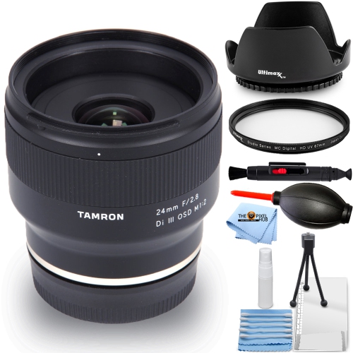 TAMRON  24MM F/2.8 Di Iii Osd M 1:2 Lens for Sony E F051 - 7PC Accessory Bundle