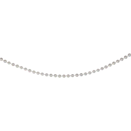 100' x 0.25" Shiny Clear Iridescent Beaded Artificial Christmas Garland - Unlit