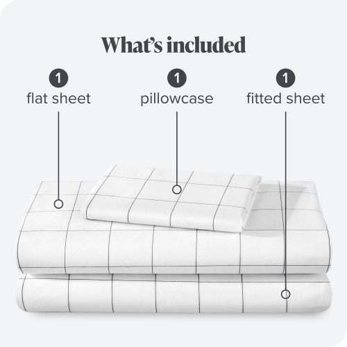 Bare Home 100% Organic Cotton Sheet Set - Crisp Percale Weave - Lightweight & Breathable