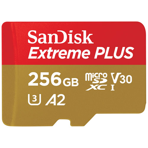 Carte mémoire microSD 256 Go 200 Mo/s Extreme Plus de SanDisk