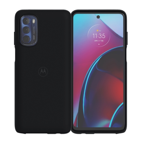 Image 1 de 2.. 【CSmart】 Étui Coque arrière souple en gelée de silicone TPU mince pour Motorola Moto G Stylus 5G, Le noir