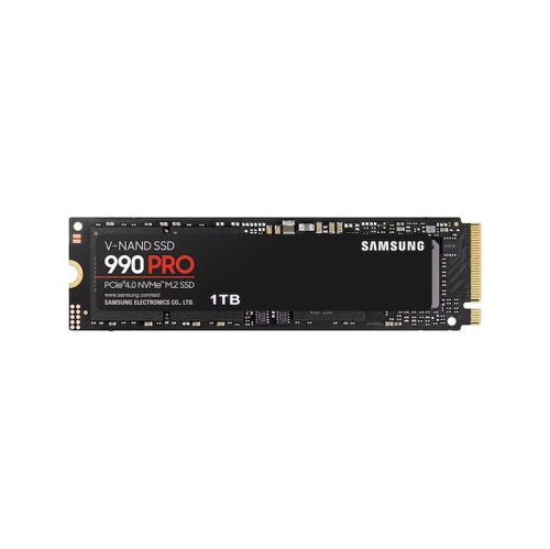 Disque SSD interne M.2 2280 1&nbsp;To PCIe Gen 4 x4 NVMe 2,0 990 de Samsung avec micro connecteurs 5&nbsp;mm, dissipateur thermique discret et vis de