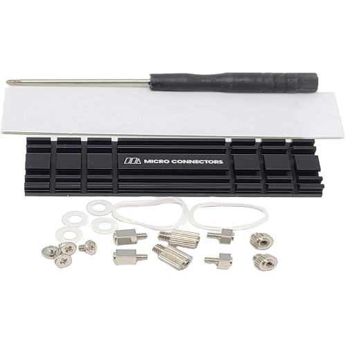 Disque SSD interne M.2 2280 1&nbsp;To PCIe Gen 4 x4 NVMe 2,0 990 de Samsung avec micro connecteurs 5&nbsp;mm, dissipateur thermique discret et vis de