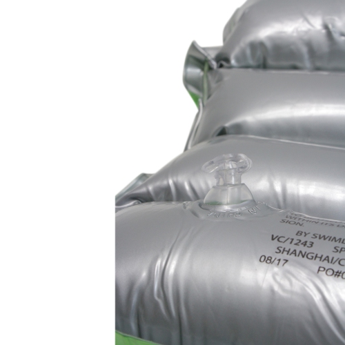 30-Inch Inflatable Transparent Green With Metallic Silver Surf Rider Pool Float