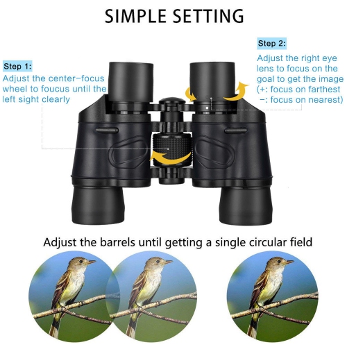 Waterproof HD Telescope 60X60 Binoculars Hd 3000M High Power For Outdoor Hunting Night Vision binocular Fixed Zoom