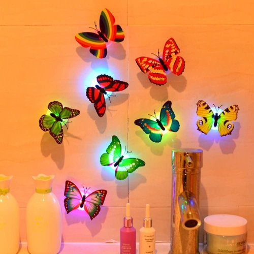 ISTAR LED Butterfly Decoration Night Light 3D Butterfly Sticker Wall Light for Garden,Backyard,Lawn,Party,Festive