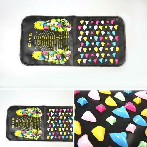 ISTAR Reflexology Foot Massager Mat Acupuncture Points Massage Stone Pad For Relieve Pain, Fatigue, Flatfoot Sore with Square Shape