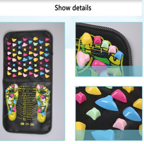 ISTAR Reflexology Foot Massager Mat Acupuncture Points Massage Stone Pad For Relieve Pain, Fatigue, Flatfoot Sore with Square Shape