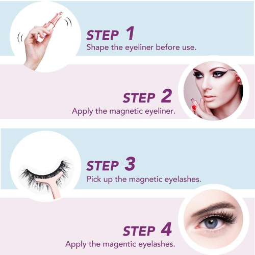 ISTAR Waterproof Magnetic Eyelashes and Eyeliner Kit for Natural Magnetic Eyelashes Set With Reusable False Lashes