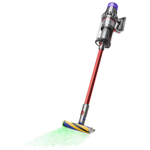 Aspirateur-balai sans fil Outsize+ de Dyson - Nickel vaporisé/Rouge