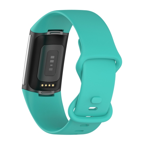 Compatible avec le bracelet ajustable charge 5 de Fitbit, bracelet silicone souple de remplacement pour hommes et femmes - Menthe
