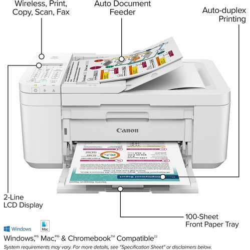 Canon Pixma TR4720 White Wireless All-in-One Printer by CANON - Open Box condition - Image 2