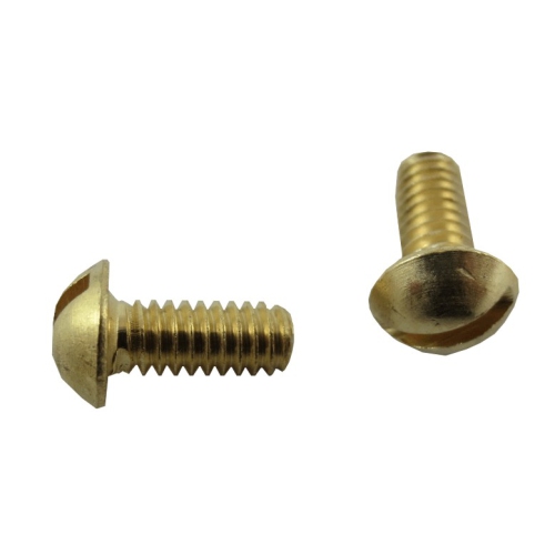 5 Pack #8-32 x 3/8" Brass Round Head Machine Screws