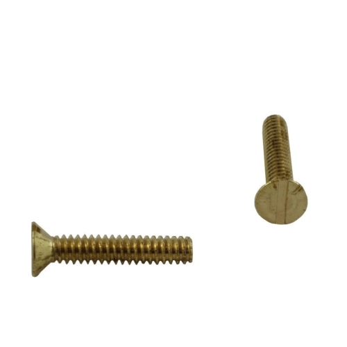 5 Pack #8-32 x 3/4" Brass Flat Head Machine Screws