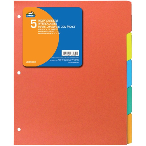 Index Dividers - 5 Pack