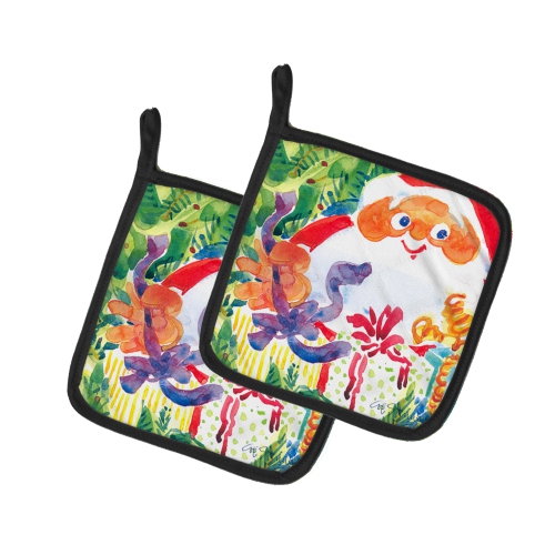 Caroline’s Treasures – paire surprise de fleurs de Noël 6115PTHD Santa Claus, 7,5HX7.5W, multicolore
