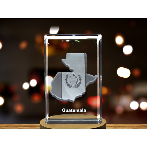 Guatemala 3D Engraved Crystal 3D Engraved Crystal Keepsake/Gift/Decor/Collectible/Souvenir
