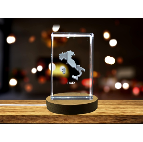 Italy 3D Engraved Crystal 3D Engraved Crystal Keepsake/Gift/Decor/Collectible/Souvenir