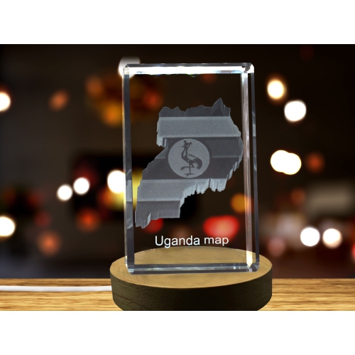 Uganda 3D Engraved Crystal 3D Engraved Crystal Keepsake/Gift/Decor/Collectible/Souvenir