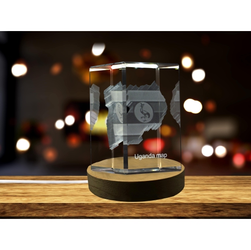 Uganda 3D Engraved Crystal 3D Engraved Crystal Keepsake/Gift/Decor/Collectible/Souvenir