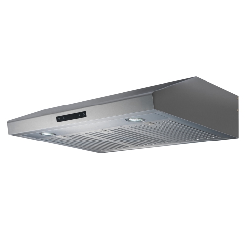 ROXON 860 CFM Slim Range Hood Stainless Steel Kitchen Exhaust Fan Under Cabinet Style with REMOTE RXN-U14BSN-30