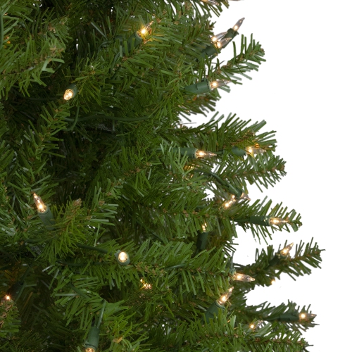 4' Pre-Lit Northern Pine Full Artificial Christmas Tree - Clear Lights