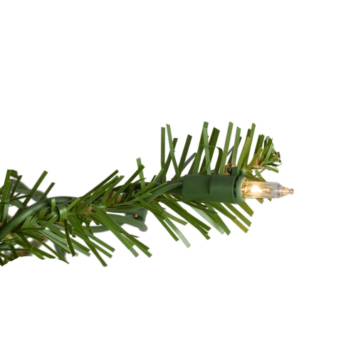 4' Pre-Lit Northern Pine Full Artificial Christmas Tree - Clear Lights