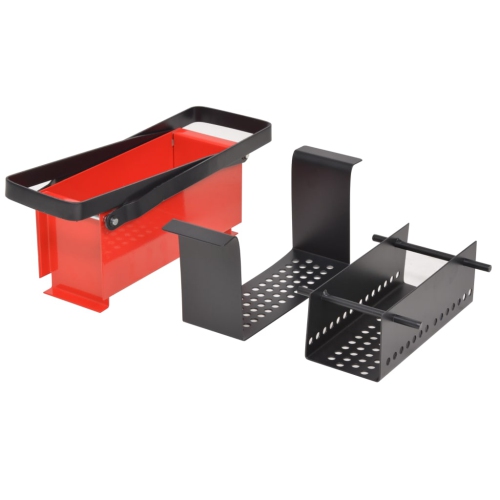 VidaXL – moule à bûches en acier, 13.4 x 5,5 x 5,5 po, noir et rouge