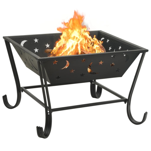 vidaXL Fire Pit with Poker 24.4 XXL Steel"
