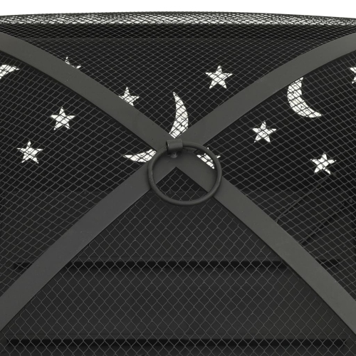 vidaXL Fire Pit with Poker 24.4 XXL Steel"