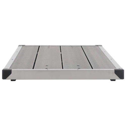 vidaXL Outdoor Shower Tray WPC Stainless Steel 43.3"x24.4" Gray