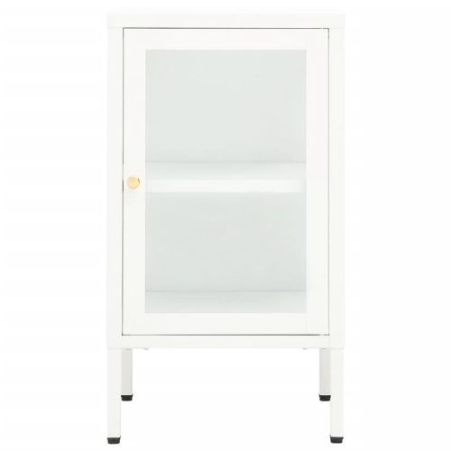 vidaXL Sideboard 14.9"x13.7"x27.5" Metal and Glass