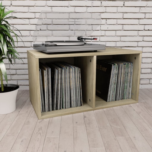 Boîte de rangement en vinyle VidaXL, chêne Sonoma, 28 x 13,4 x 14,2 po