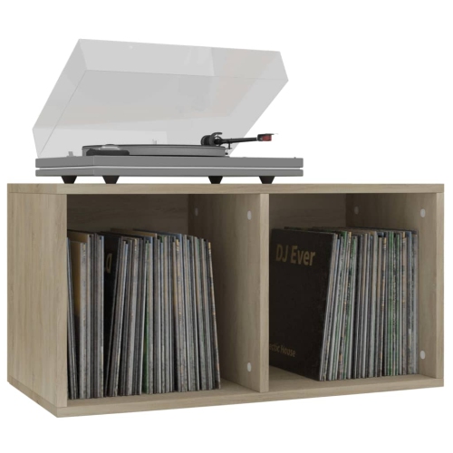 Boîte de rangement en vinyle VidaXL, chêne Sonoma, 28 x 13,4 x 14,2 po