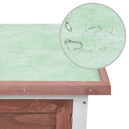 vidaXL Outdoor Rabbit Hutch 1 Layer Brown Wood