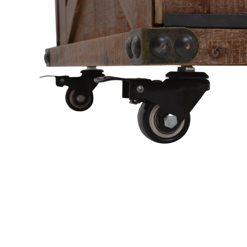 vidaXL Coffee Table Solid Fir Wood 35.8"x20.1"x15" Brown