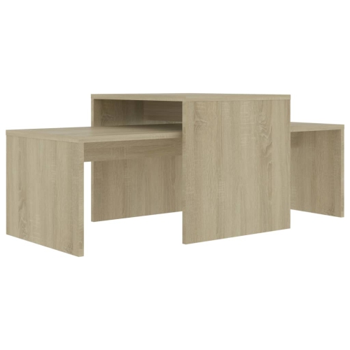 vidaXL Coffee Table Set Sonoma Oak 39.4"x18.9"x15.7" Chipboard