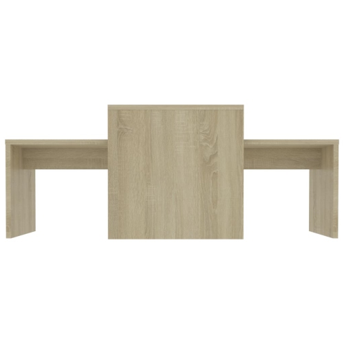 vidaXL Coffee Table Set Sonoma Oak 39.4"x18.9"x15.7" Chipboard