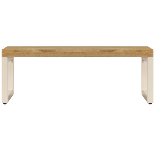 vidaXL Coffee Table 39.4"x19.7"x13.8" Solid Mango Wood and Steel