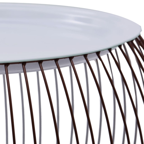 vidaXL Coffee Table Gold Ø 16.1"