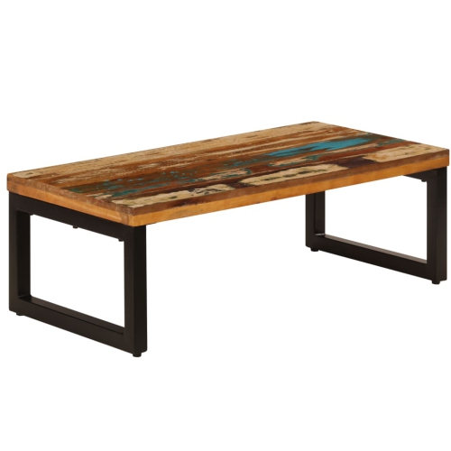 vidaXL Coffee Table 39.4"x19.7"x13.8" Solid Reclaimed Wood and Steel