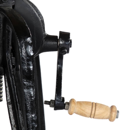 vidaXL Side Table 23.6"x(18.1"-24.8") Solid Mango Wood and Cast Iron