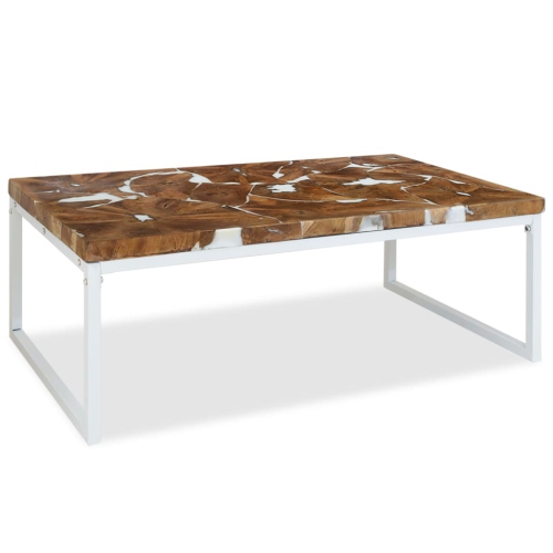 vidaXL Coffee Table Teak Resin 43.3"x23.6"x15.7"