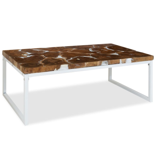 vidaXL Coffee Table Teak Resin 43.3"x23.6"x15.7"