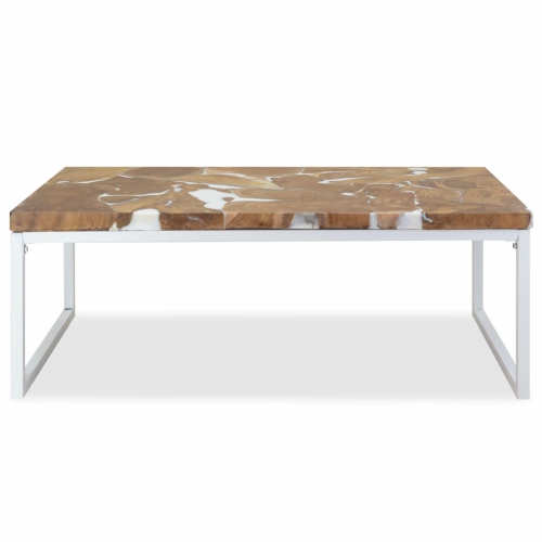vidaXL Coffee Table Teak Resin 43.3"x23.6"x15.7"