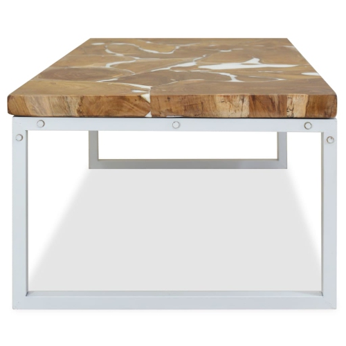 vidaXL Coffee Table Teak Resin 43.3"x23.6"x15.7"